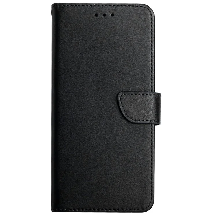 Wallet Supporting Stand Genuine Leather Nappa Texture Multifunction Full Body Protective Phone Case für iPhone 11 Pro Max 6.5 Zoll - Schwarz