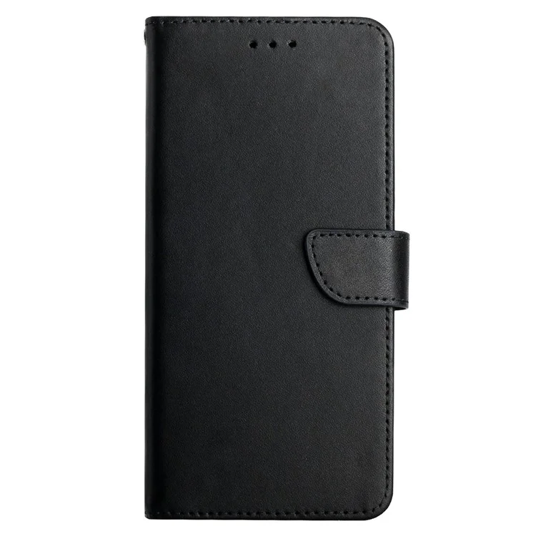 Nappa Textura Cubierta de Flip de Cuero Genuina + Case de Teléfono de la Billetera a Prueba de Gotas de Capota de Tpu Interna Para Iphone 11 Pro 5.8 Pulgadas - Negro