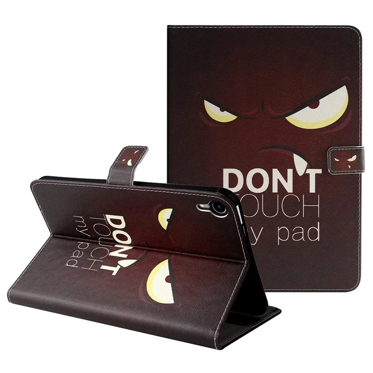 Auto Wake / Sleep Function Pattern Printing Tablet Series-2 Pattern Printing Leather Tablet Case with Wallet Stand for iPad mini (2024) / mini (2021) - Eyes