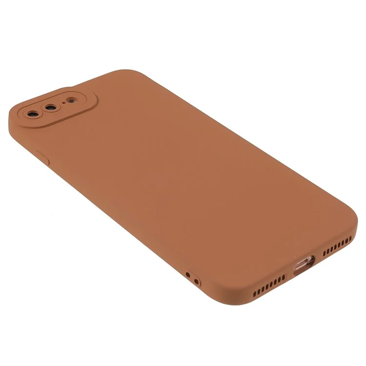 Anti-staub Präziser Ausschnittsdesign Phone Case Style Tpu-mobiltelefonabdeckung Für Iphone 8 Plus/7 Plus 5,5 Zoll - Braun