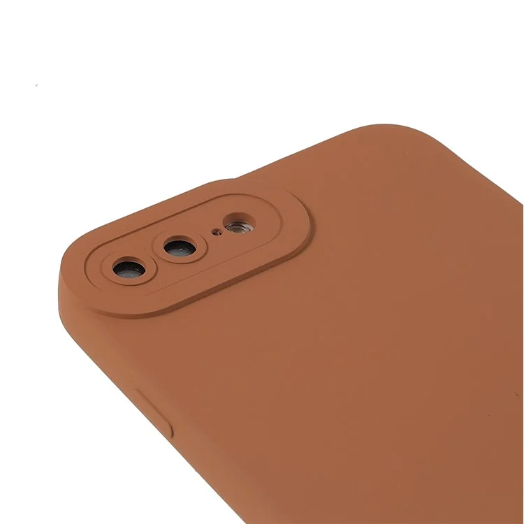 Anti-staub Präziser Ausschnittsdesign Phone Case Style Tpu-mobiltelefonabdeckung Für Iphone 8 Plus/7 Plus 5,5 Zoll - Braun