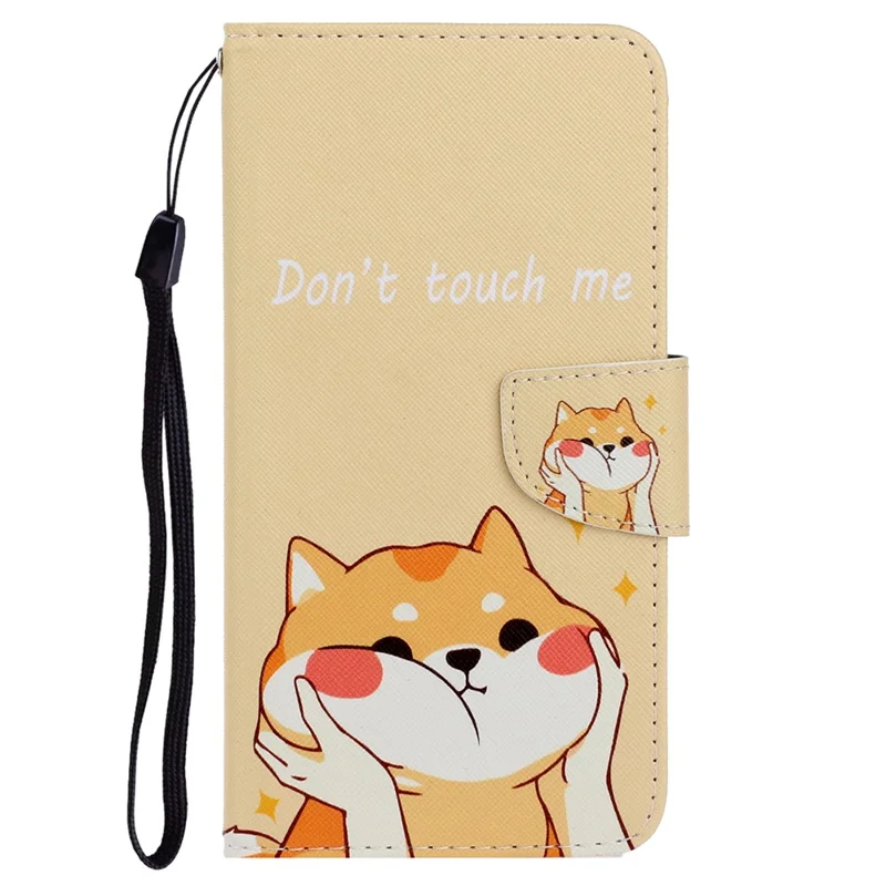 Magnetic Flip Pattern Printing Inner TPU and PU Leather Wallet Case Stand Folio Cover with Strap for iPhone 11 Pro 5.8 inch - Don't Touch Me