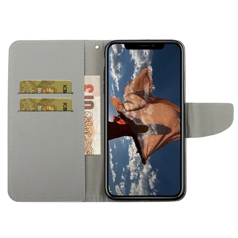 Magnetic Flip Pattern Printing Inner TPU and PU Leather Wallet Case Stand Folio Cover with Strap for iPhone 11 Pro 5.8 inch - Don't Touch Me