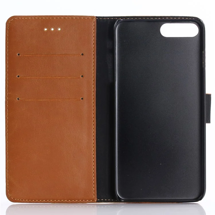 Für iPhone 7 Plus 5,5 Zoll Crazy Horse Texture Retro Leder Wallet Case Stand Flip Magnetic Protector Cover - Braun