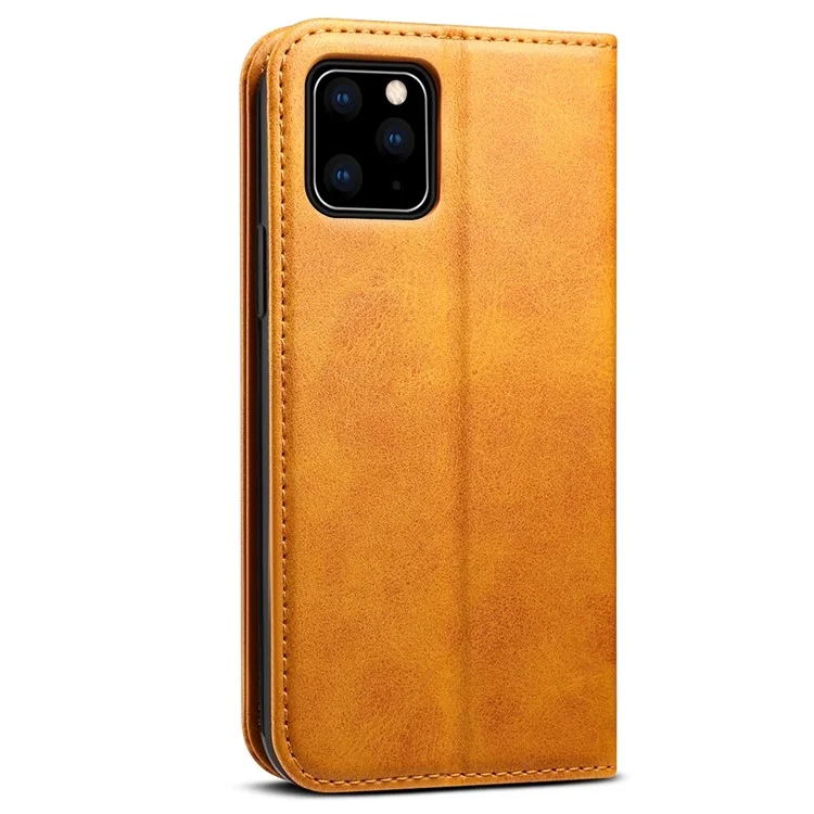 Suteni Protezione Integrale Protezione Con Texture Texture Surface Magnetic Automatic Custodia Per Chiusura Automatica Con Supporto Per IPhone 11 Pro 5,8 Pollici - Cachi