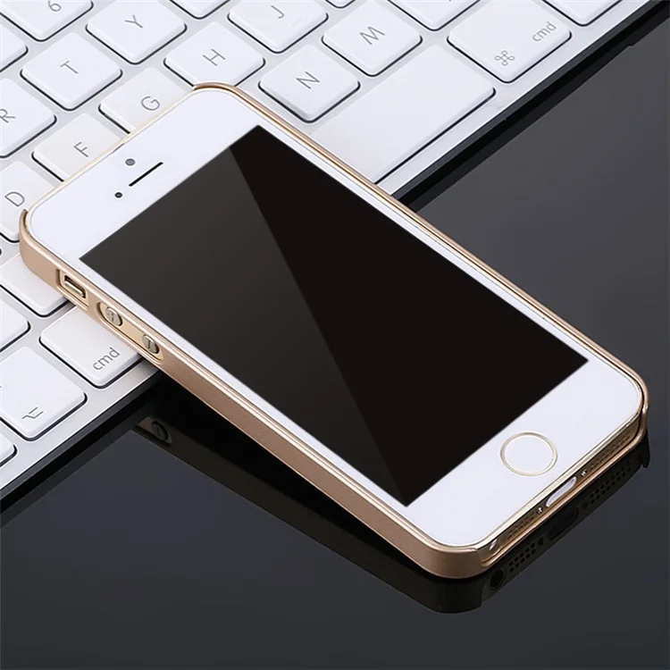 X-LEVEL Rubberized Hard PC Protective Cover for iPhone SE/5s/5 - Gold