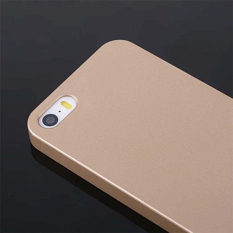 X-LEVEL Rubberized Hard PC Protective Cover for iPhone SE/5s/5 - Gold