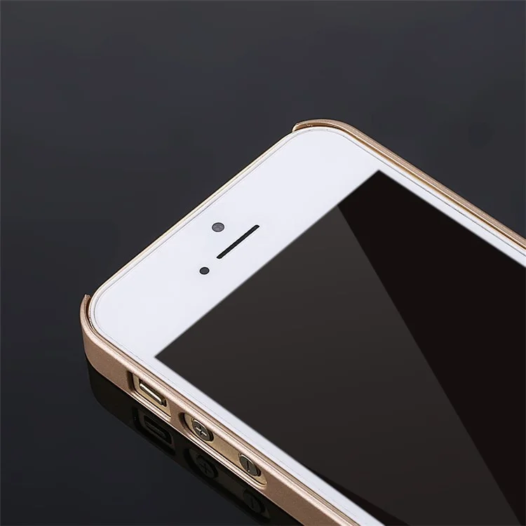 X-LEVEL Rubberized Hard PC Protective Cover for iPhone SE/5s/5 - Gold