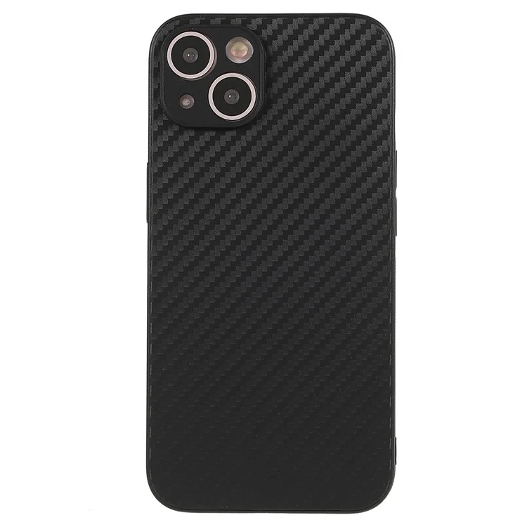 Anti-fingerprint Carbon Fiber Texture Flexible TPU Phone Case Phone Covering for iPhone 13 mini 5.4 inch