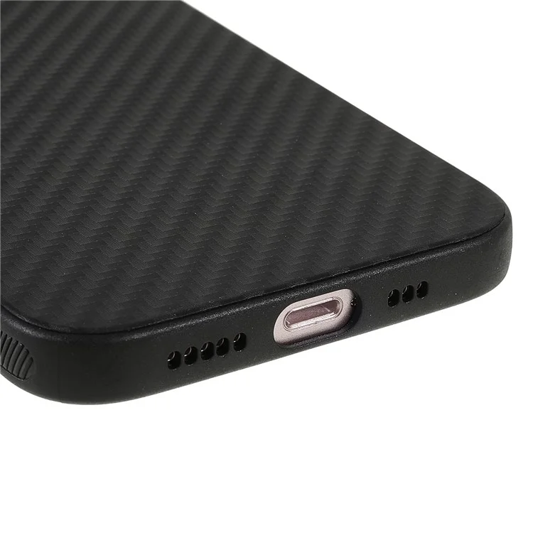 Anti-fingerprint Carbon Fiber Texture Flexible TPU Phone Case Phone Covering for iPhone 13 mini 5.4 inch