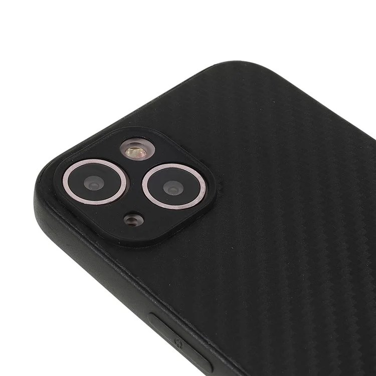 Anti-fingerprint Carbon Fiber Texture Flexible TPU Phone Case Phone Covering for iPhone 13 mini 5.4 inch