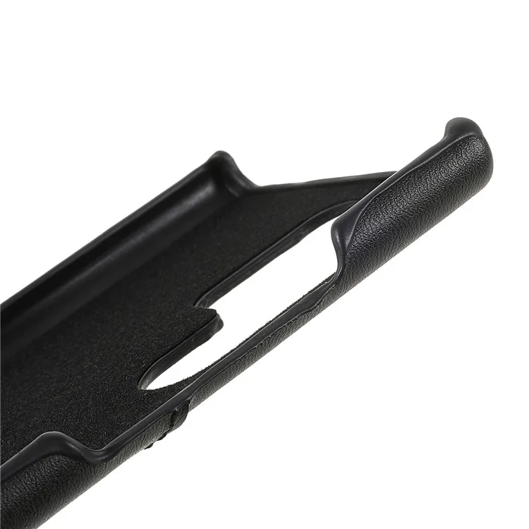 Leichtes staubdichtes mobiles Telefon-Cover aus PU-Leder + PC-Rückseite mit 2 Kartenfächern für Samsung Galaxy S22 Ultra 5G - Schwarz