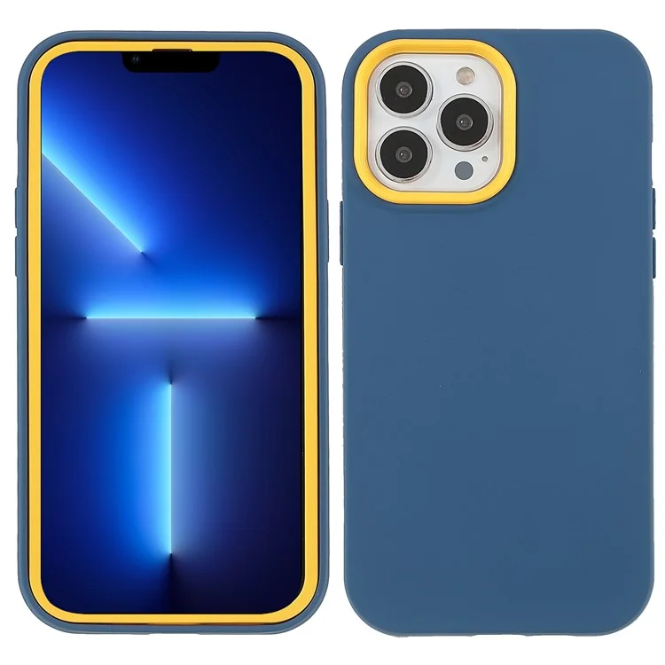 Shell Arrière TPU + PC Hybrid Case Anti-fingerprint Pour Iphone 13 Pro 6,1 Pouces - Saphir