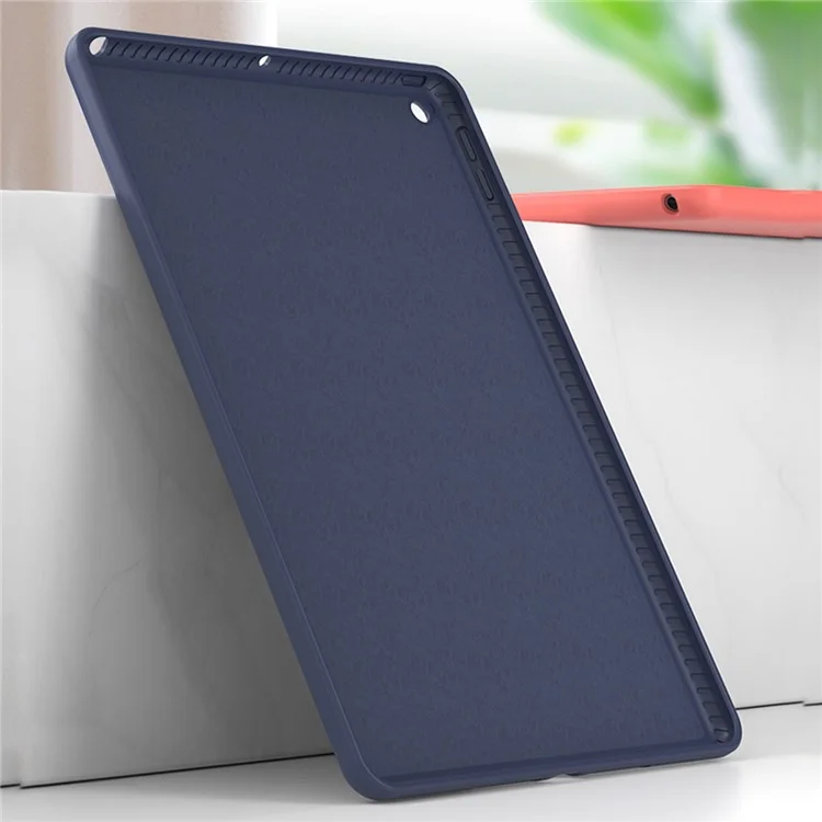 Silicone Liquido Mutuale + PC Copertina di Tavolette Protettiva Anti-drop Per Ipad 10.2 (2020)/(2019) - Viola