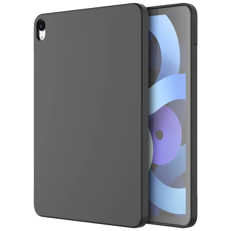 MUTURAL Drop-resistant Liquid Silicone+PC Microfiber Lining Protective Tablet Case Cover for iPad Air (2020)/Air (2022) - Black