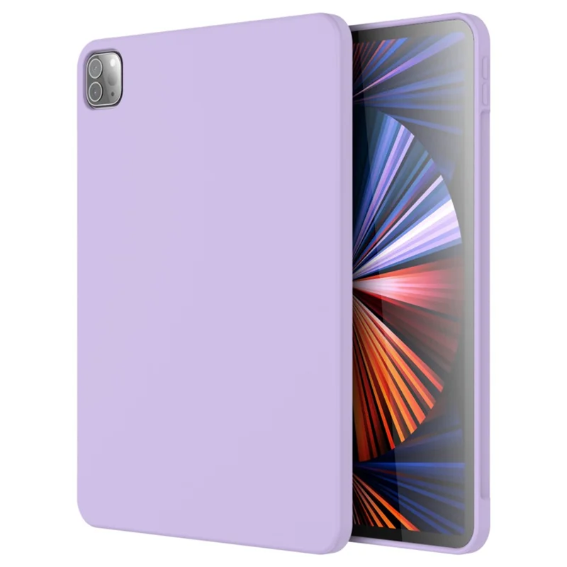 MUTURAL Microfiber Lining Liquid Silicone+PC Protective Tablet Case Cover for iPad Pro 12.9 (2022) / (2021) / (2020) / (2021) / (2022) - Purple