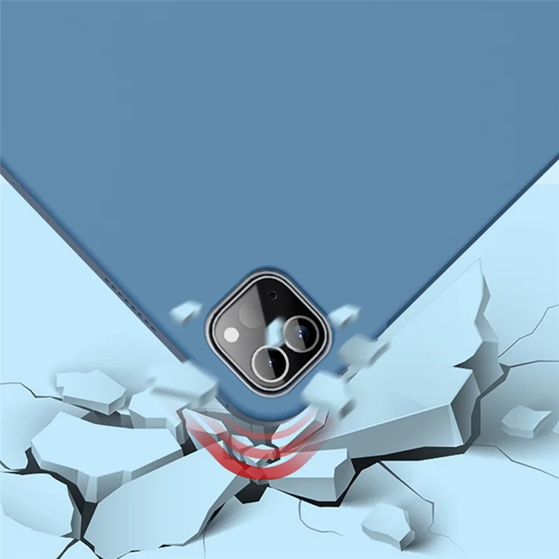 MUTURAL Microfiber Lining Liquid Silicone+PC Protective Tablet Case Cover for iPad Pro 12.9 (2022) / (2021) / (2020) / (2021) / (2022) - Purple