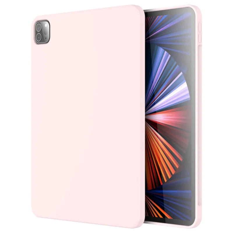 MUTURAL Microfiber Lining Liquid Silicone+PC Protective Tablet Case Cover for iPad Pro 12.9 (2022) / (2021) / (2020) / (2021) / (2022) - Pink