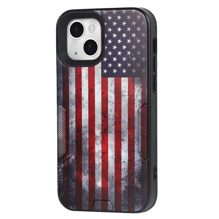 Musterdruckobjektivschutz TPU + PC -telefonabdeckung Mit Riemen Für Iphone 13 Mini 5,4 Zoll - US Flagge
