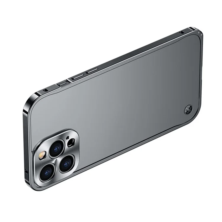 Für iPhone 12 Pro Max 6,7 Zoll PC-Rückabdeckung + Metallrahmen Mattiertes Handyhülle - Gold