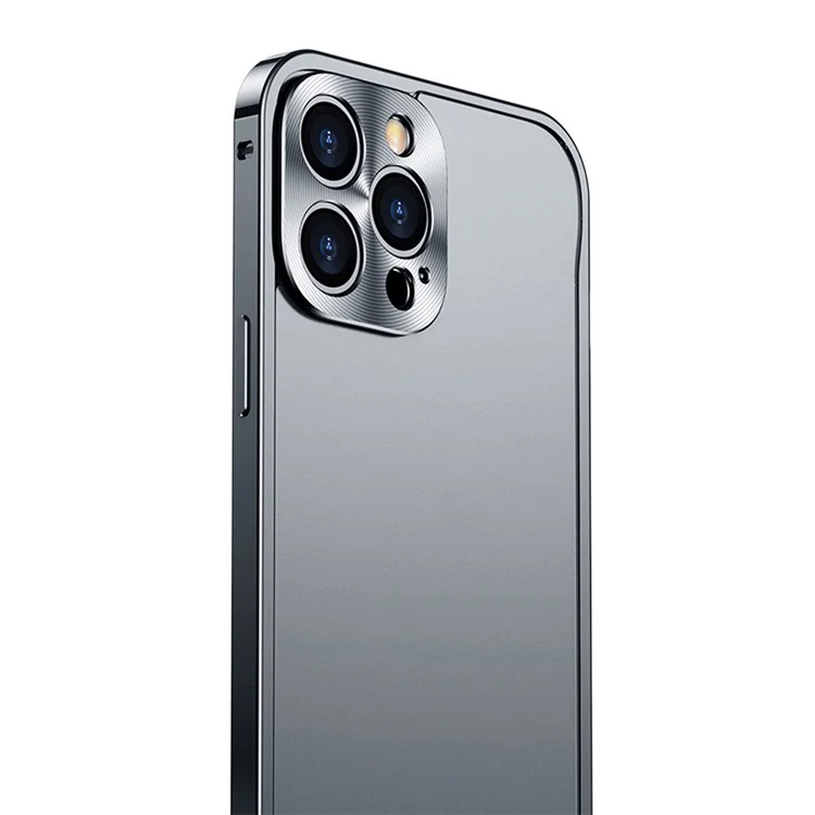 Für iPhone 12 Pro Max 6,7 Zoll PC-Rückabdeckung + Metallrahmen Mattiertes Handyhülle - Gold