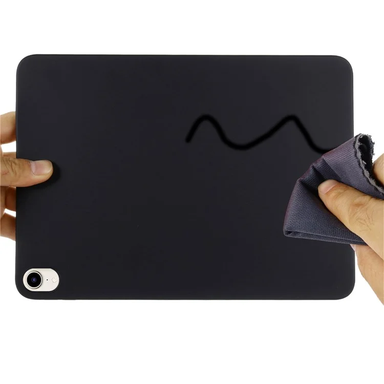 Étui de protection en silicone liquide matelassé pour tablette iPad mini (2024) / mini (2021) - Noir