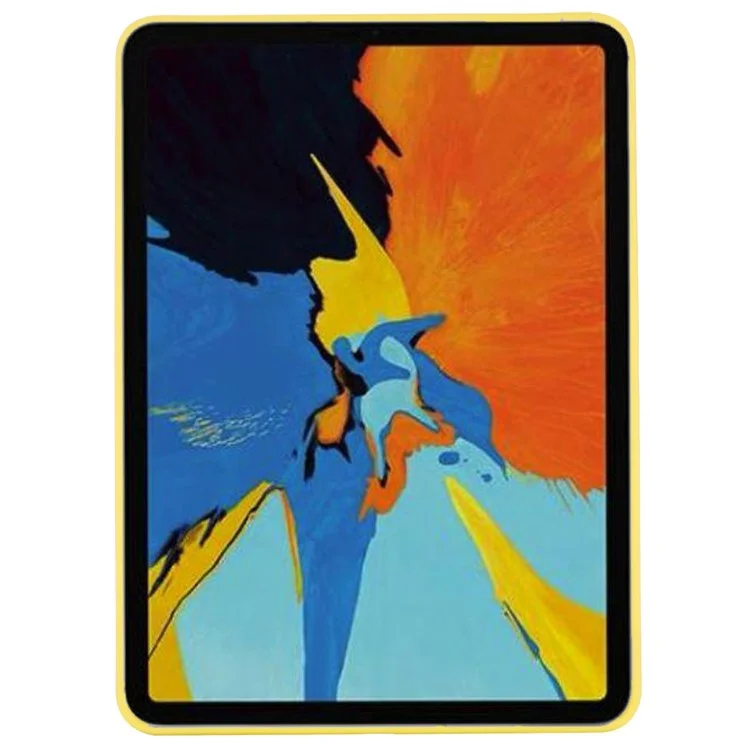 Microfiber Lining Liquid Silicone Shockproof Tablet Case Anti-fall Slim Light Protective Cover for iPad mini (2021) - Yellow