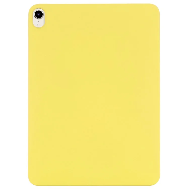 Microfiber Lining Liquid Silicone Shockproof Tablet Case Anti-fall Slim Light Protective Cover for iPad mini (2021) - Yellow