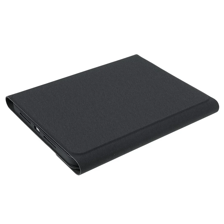 Kabellose Bluetooth-Tastatur + Automatisches Aufwach-/Ruhezustand-Design mit Stiftschlitz Tuchstruktur Tablet-Lederschutzschale für iPad mini (2021) - Schwarz