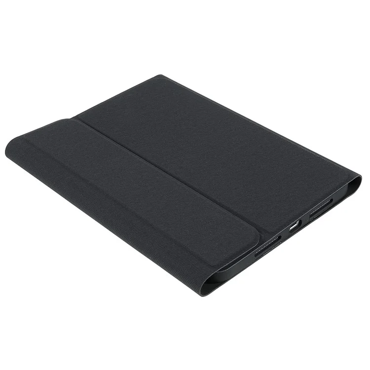 Kabellose Bluetooth-Tastatur + Automatisches Aufwach-/Ruhezustand-Design mit Stiftschlitz Tuchstruktur Tablet-Lederschutzschale für iPad mini (2021) - Schwarz