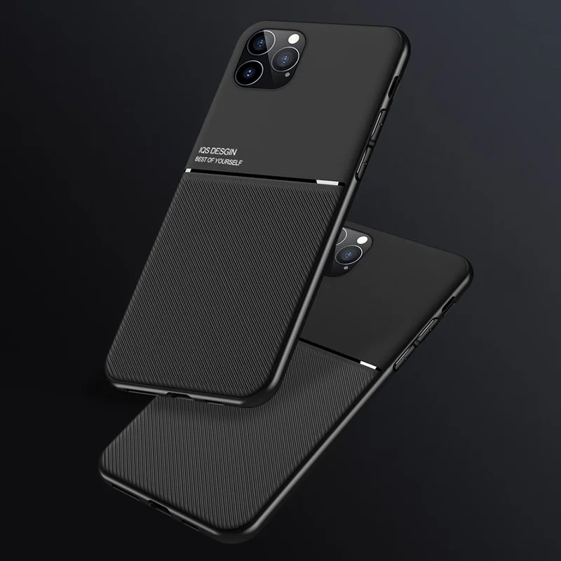 Imprinted TPU + PU Leather Coated Phone Case Shockproof Protector for iPhone 12 Pro Max 6.7 inch - Red