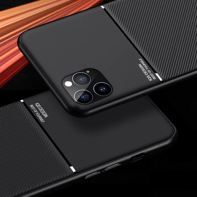 Imprinted TPU + PU Leather Coated Phone Case Shockproof Protector for iPhone 12 Pro Max 6.7 inch - Red