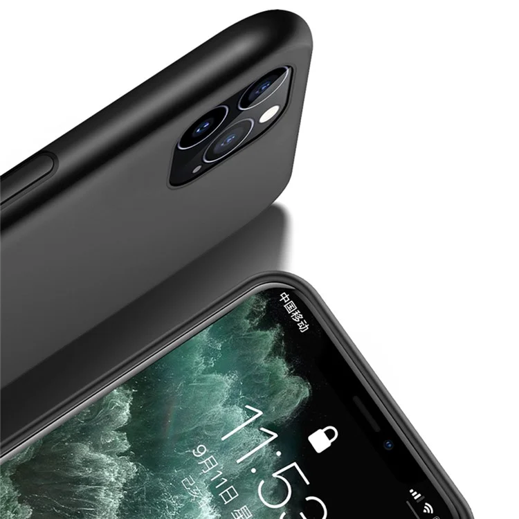Anti-fingerprint Shockproof Phone Cover Mobile Phone Case TPU + PU Leather Protective Shell with Built-in Magnetic Metal Sheet for iPhone 12 mini 5.4 inch - Black