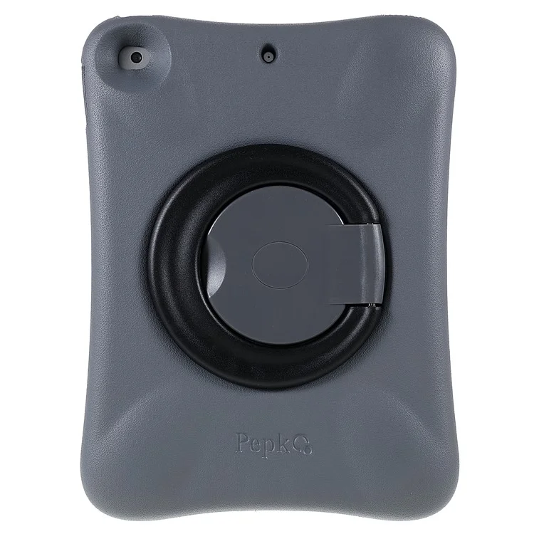 PEPKOO Étui pour Tablette à Support Pivotant à 360 Degrés Renforcé en Cadre EVA pour iPad 10.2 (2021) - Noir 