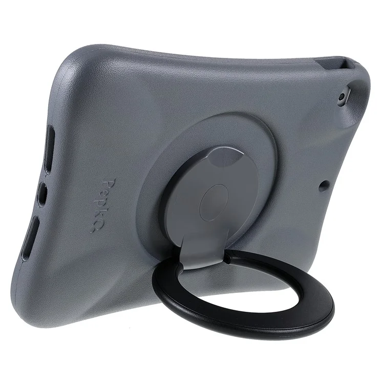 PEPKOO Étui pour Tablette à Support Pivotant à 360 Degrés Renforcé en Cadre EVA pour iPad 10.2 (2021) - Noir 