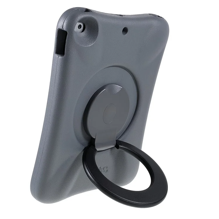 PEPKOO Étui pour Tablette à Support Pivotant à 360 Degrés Renforcé en Cadre EVA pour iPad 10.2 (2021) - Noir 