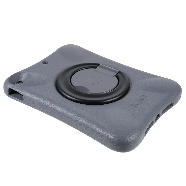 PEPKOO Étui pour Tablette à Support Pivotant à 360 Degrés Renforcé en Cadre EVA pour iPad 10.2 (2021) - Noir 