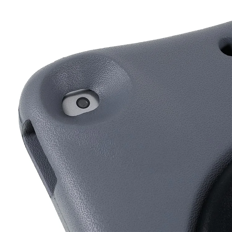 PEPKOO Étui pour Tablette à Support Pivotant à 360 Degrés Renforcé en Cadre EVA pour iPad 10.2 (2021) - Noir 