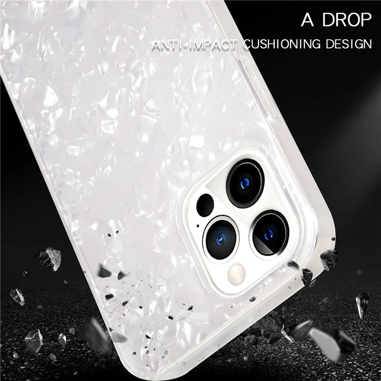 IPAKY Hard Acrylic Back Soft TPU Edge Shockproof Anti-Scratch IMD Cover for iPhone 13 Pro Max 6.7 inch - Pink