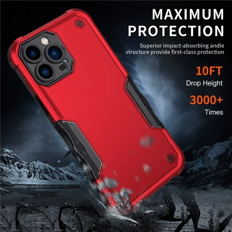 Precise Cutout Anti-fall Hybrid Hard PC Soft TPU Mobile Phone Case for iPhone 13 Pro Max 6.7 inch - Green