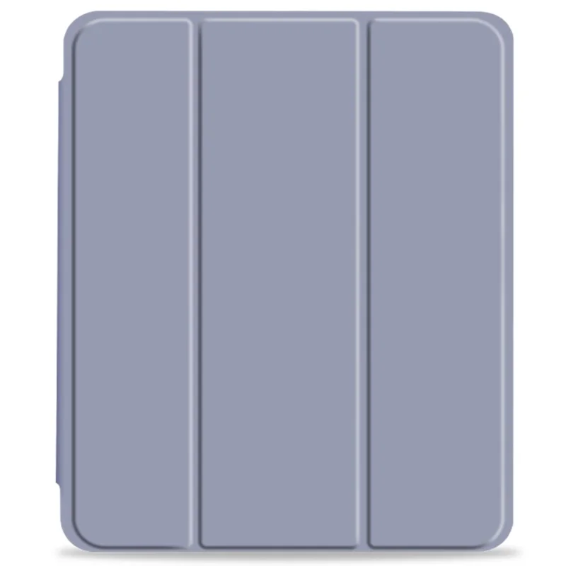 Stand TriFold Anti-goutte Couverture De Protection Tablette Transparente Antichoc Avec Support De Crayon Pour IPad Pro 12.9-pouce (2021) - Mauve