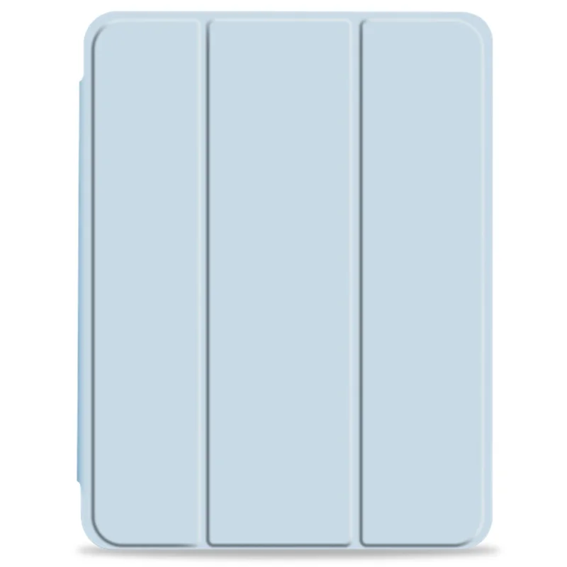 For iPad Pro 11 (2020) / (2021) / (2022) Shockproof Case Anti-drop Protective Cover Transparent Tablet Case with Trifold Stand / Pencil Slot - Blue