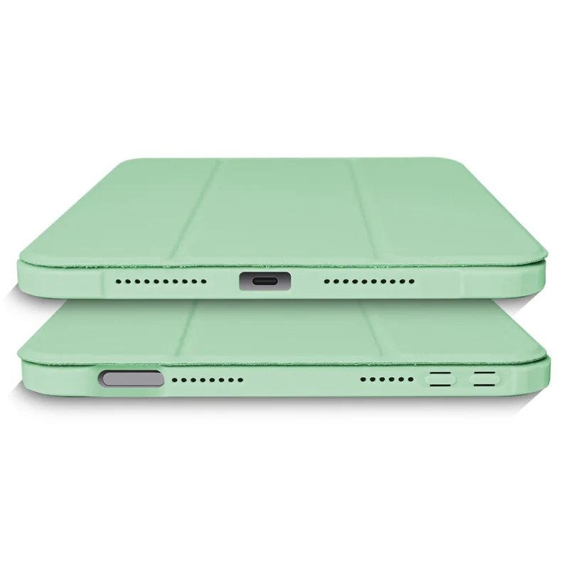 Slim Stand Hard Back Shell Protective Cover Drop-Proof TPU Frame Scratch Resistant Tablet Case with Pencil Holder for iPad mini (2024) / mini (2021) - Green