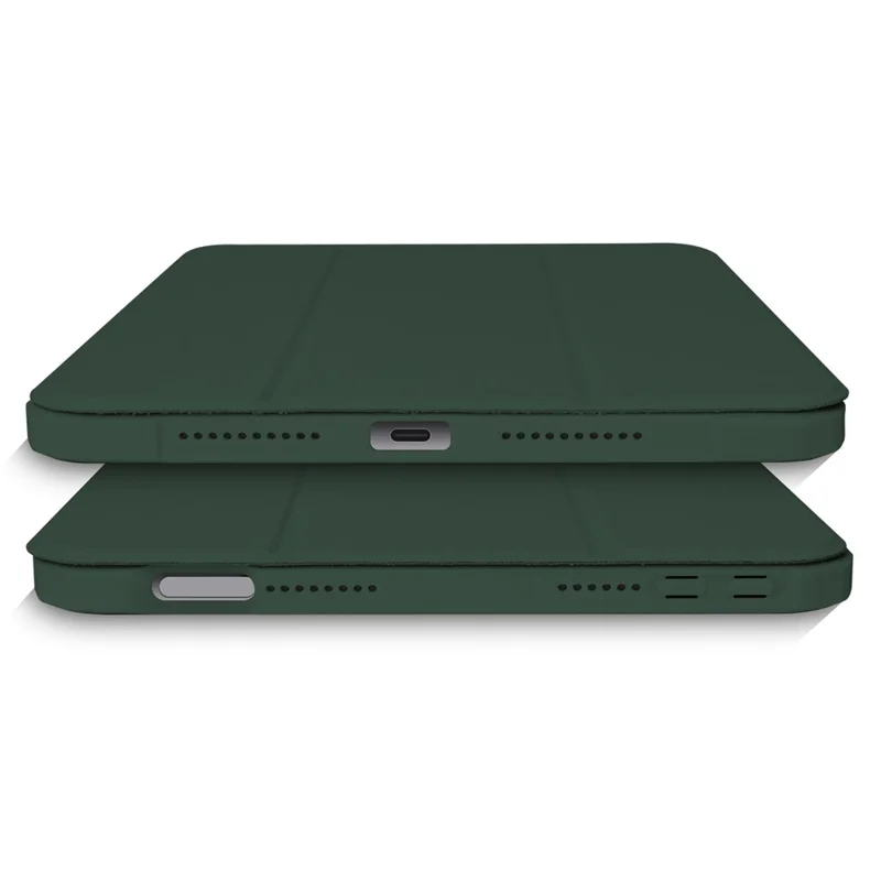 Slim Stand Hard Back Shell Protective Cover Drop-Proof TPU Frame Scratch Resistant Tablet Case with Pencil Holder for iPad mini (2024) / mini (2021) - Army Green