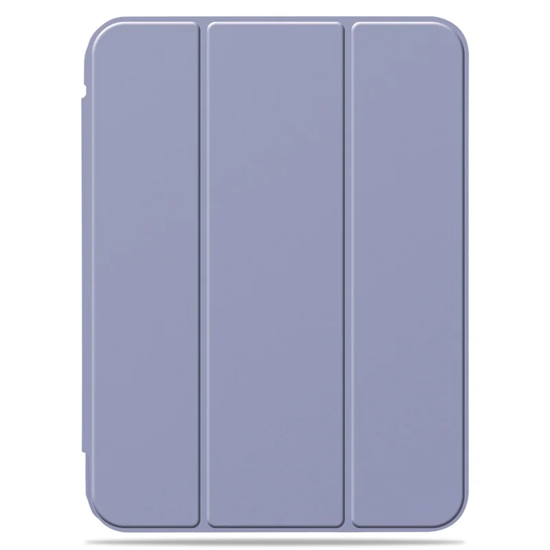 Slim Stand Hard Back Shell Protective Cover Drop-Proof TPU Frame Scratch Resistant Tablet Case with Pencil Holder for iPad mini (2024) / mini (2021) - Purple