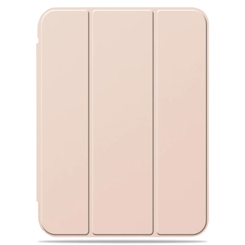 Slim Stand Hard Back Shell Protective Cover Drop-Proof TPU Frame Scratch Resistant Tablet Case with Pencil Holder for iPad mini (2024) / mini (2021) - Pink