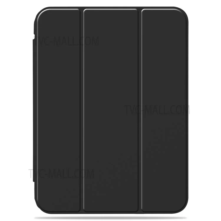 Slim Stand Hard Back Shell Protective Cover Drop-Proof TPU Frame Scratch Resistant Tablet Case with Pencil Holder for iPad mini (2024) / mini (2021) - Black