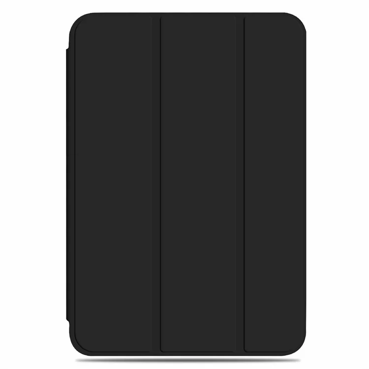 Stylish Auto Wake / Sleep PU Leather+PC+TPU Tri-Fold Stand Tablet Well-Protected Cover Case for iPad mini (2024) / mini (2021) - Black