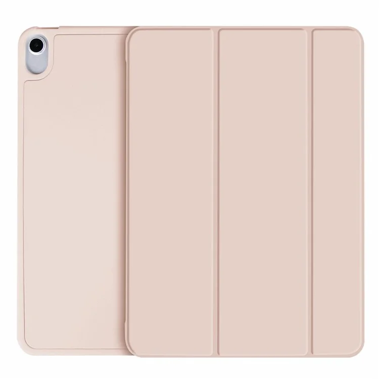 PU in Pelle Auto Wake/Sleep Tri-fold Stand Drop-after Tablet Case Con Slot a Penna Per Ipad Air (2020)/Air (2022) - Rosa