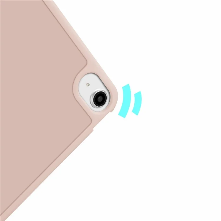 PU in Pelle Auto Wake/Sleep Tri-fold Stand Drop-after Tablet Case Con Slot a Penna Per Ipad Air (2020)/Air (2022) - Rosa